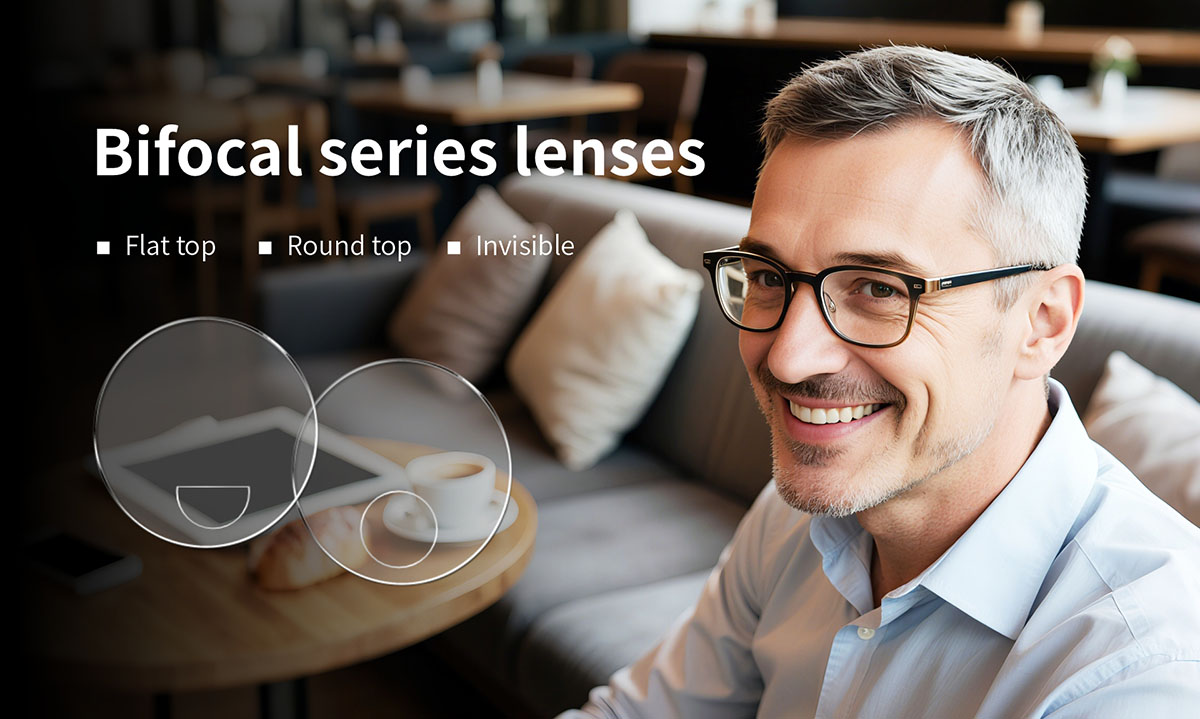 1.56 Bifocal Lens Green Coating Optical Lens