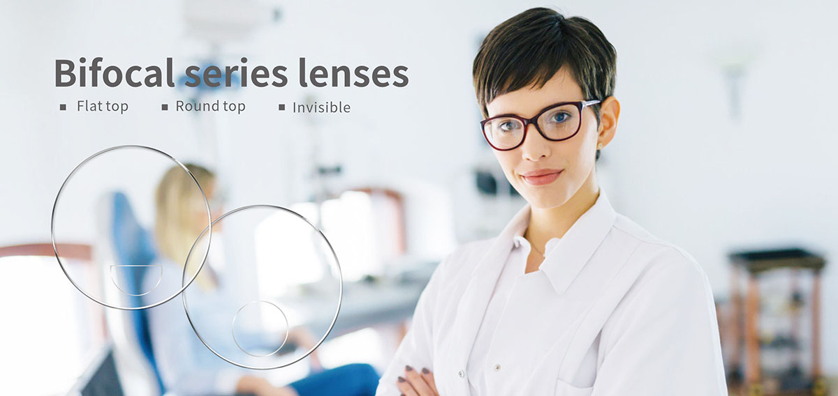 1.56 Bifocal Lens Green Coating Optical Lens1