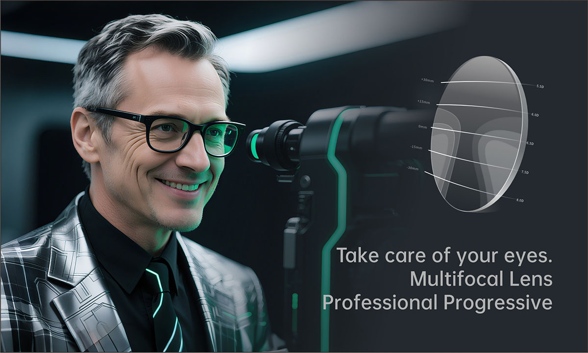 1.56 Progressive Hmc Green Coating Optical Lens